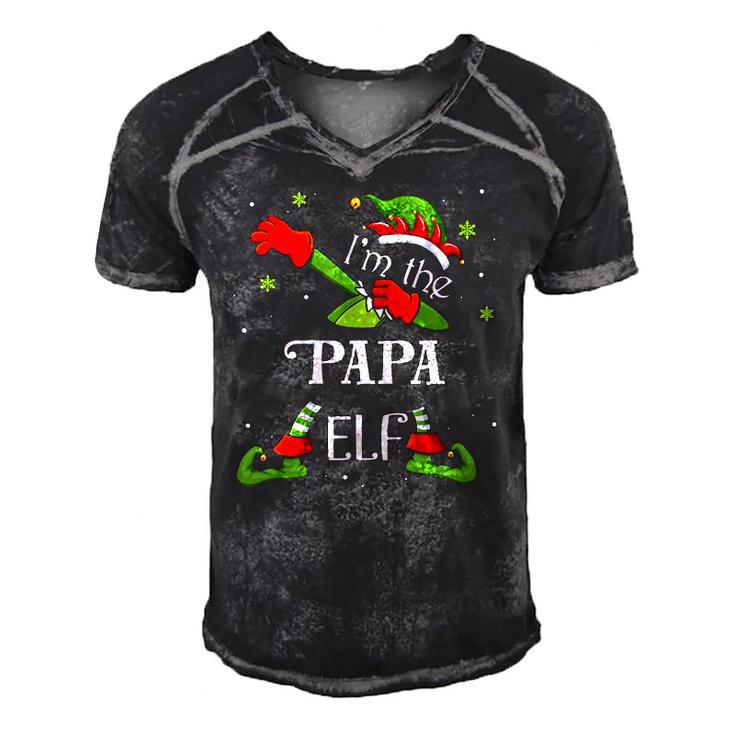 Christmas Im The Papa Elf Men's Short Sleeve V-neck 3D Print Retro Tshirt