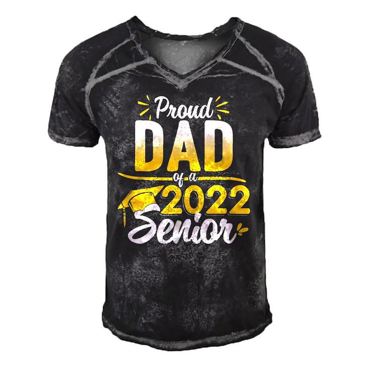 Class Of 2022 Graduation Proud Dad Of A 2022 Senior Men's Short Sleeve V-neck 3D Print Retro Tshirt