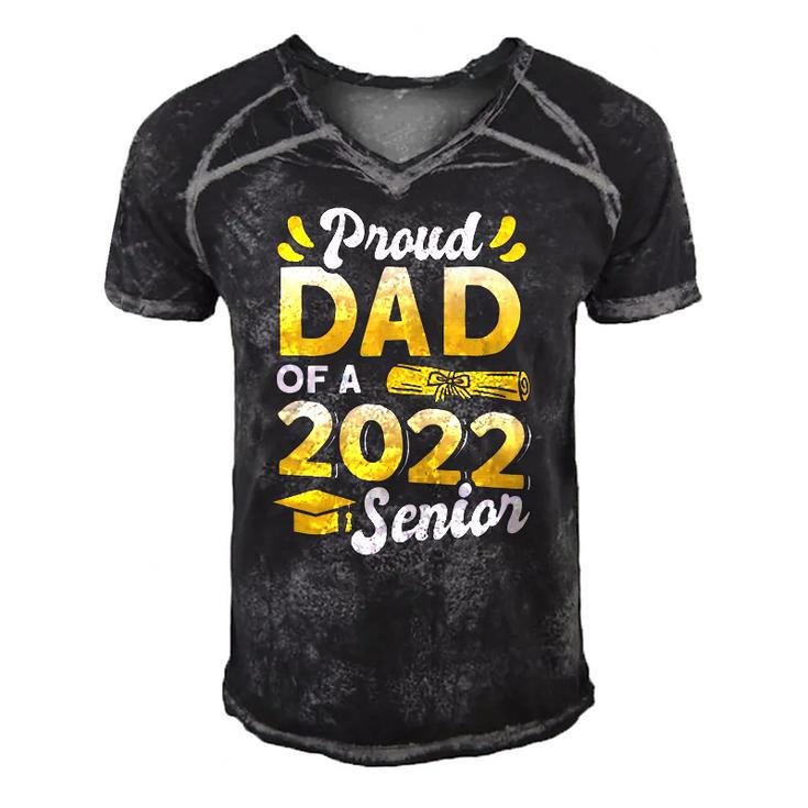 Class Of 2022 Proud Dad Of A 2022 Senior School Graduation Men's Short Sleeve V-neck 3D Print Retro Tshirt