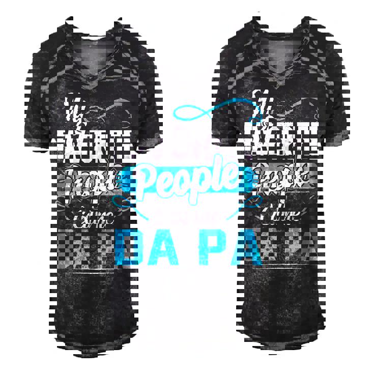 Da Pa Grandpa Gift   My Favorite People Call Me Da Pa V2 Men's Short Sleeve V-neck 3D Print Retro Tshirt