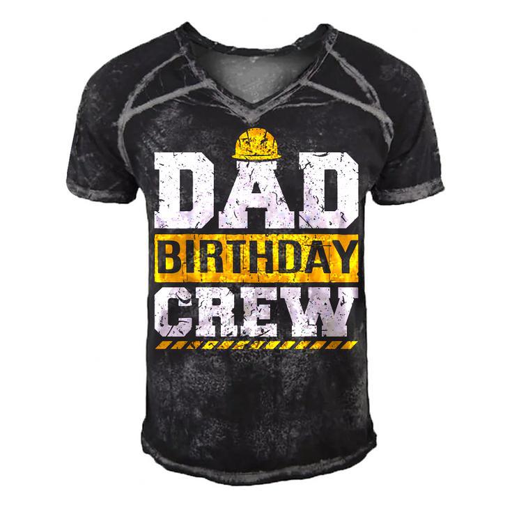 Dad Birthday Crew Construction Birthday Party Supplies   Men's Short Sleeve V-neck 3D Print Retro Tshirt