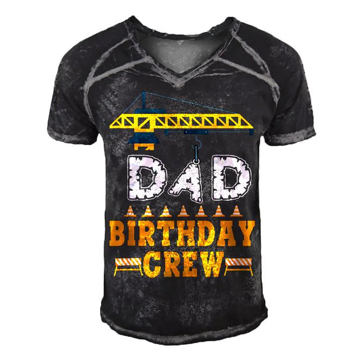 Dad Birthday Crew Construction Birthday Party Supplies   Men's Short Sleeve V-neck 3D Print Retro Tshirt
