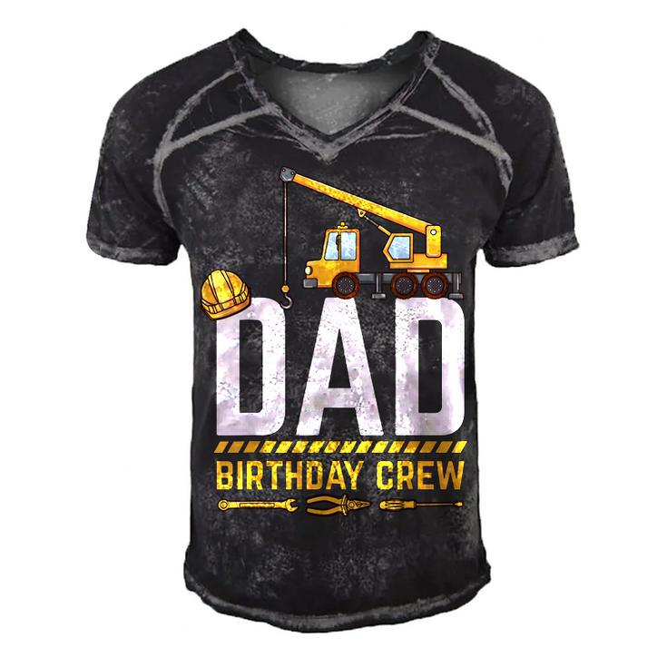 Dad Birthday Crew Construction Birthday  V2 Men's Short Sleeve V-neck 3D Print Retro Tshirt