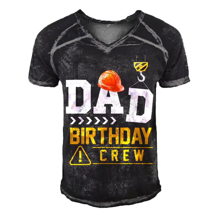 Dad Birthday Crew Construction Party Engineer  Men's Short Sleeve V-neck 3D Print Retro Tshirt