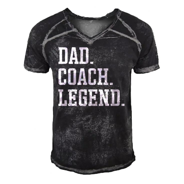 Dad Coach Legend - Coach Dad  Men's Short Sleeve V-neck 3D Print Retro Tshirt