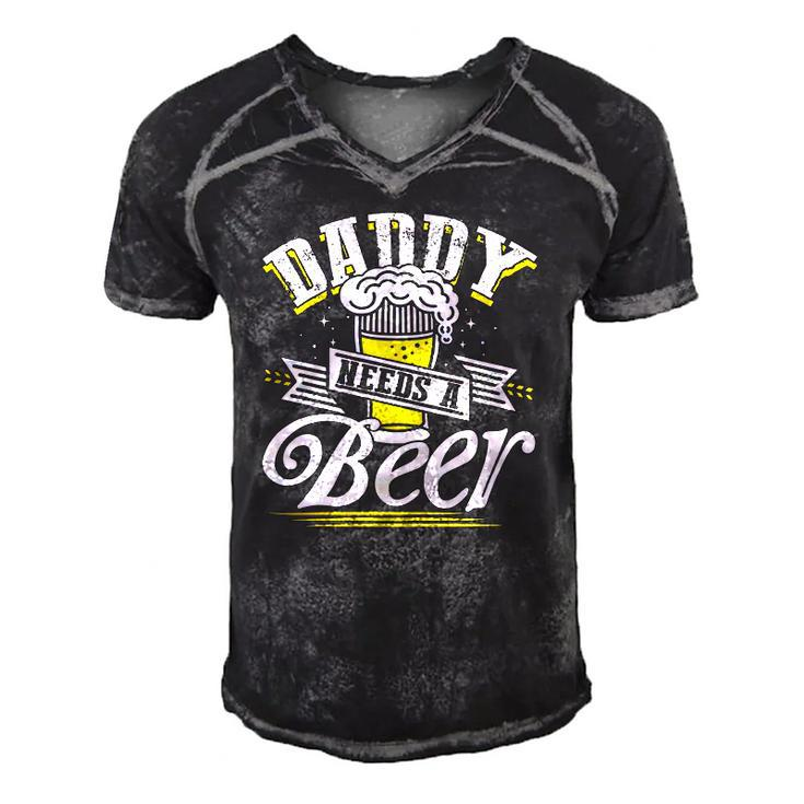 Dad Needs A Beer Button Up S Funny Beer Drinking Love Men's Short Sleeve V-neck 3D Print Retro Tshirt