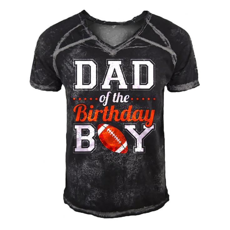 Dad Of The Birthday Boy Football Men's Short Sleeve V-neck 3D Print Retro Tshirt