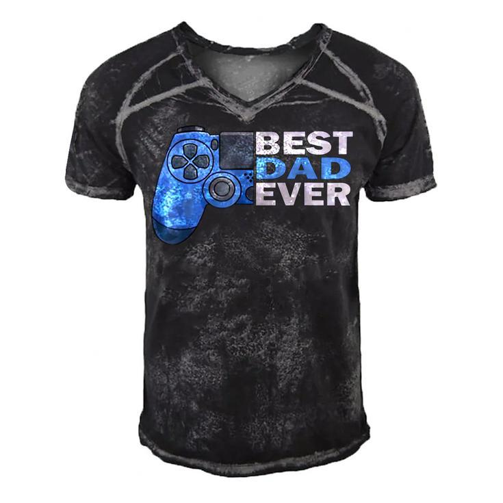 Dad T Father Dad Gamer Father Game Best Father Ever Men's Short Sleeve V-neck 3D Print Retro Tshirt