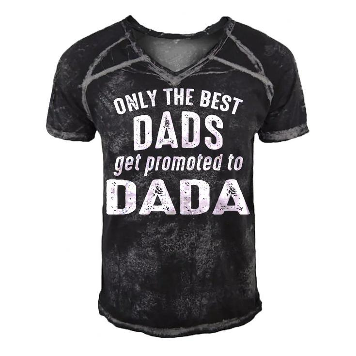 Dada Grandpa Gift   Only The Best Dads Get Promoted To Dada Men's Short Sleeve V-neck 3D Print Retro Tshirt