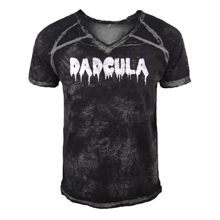 Dadcula Dracula Monster Halloween Costume Men's Short Sleeve V-neck 3D Print Retro Tshirt