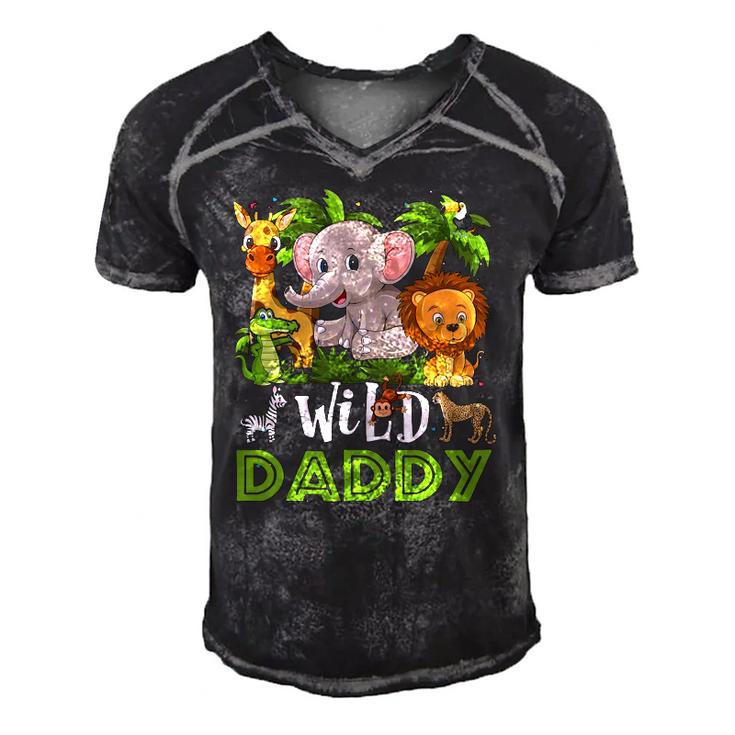Daddy Of The Wild Zoo Safari Jungle Animal Funny Men's Short Sleeve V-neck 3D Print Retro Tshirt