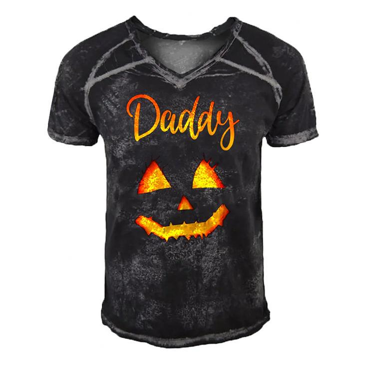 Daddy Pumpkin Halloweenfor Dad Men Gift Men's Short Sleeve V-neck 3D Print Retro Tshirt