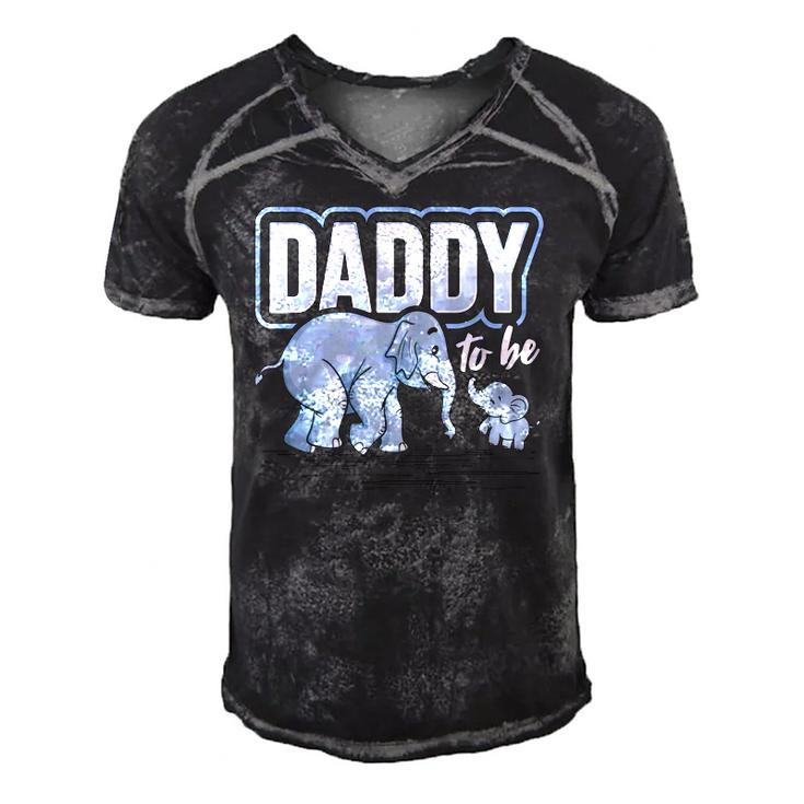 Daddy To Be Elephant Baby Shower Pregnancy Gift Soon To Be Men's Short Sleeve V-neck 3D Print Retro Tshirt