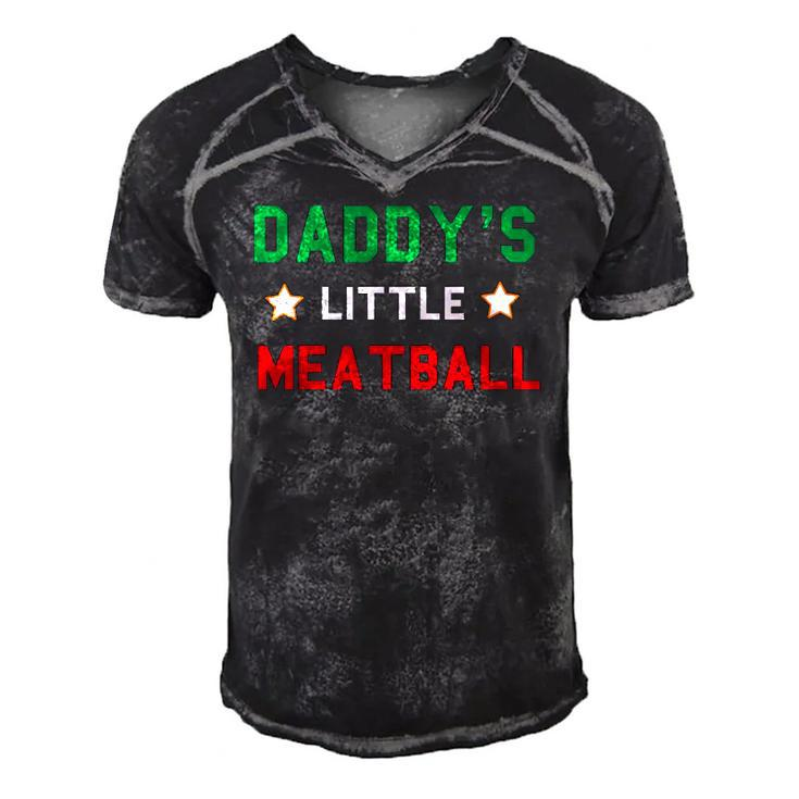 Daddys Little Meatball Italian Mom Sayings Boys Kid Girl Gift Men's Short Sleeve V-neck 3D Print Retro Tshirt