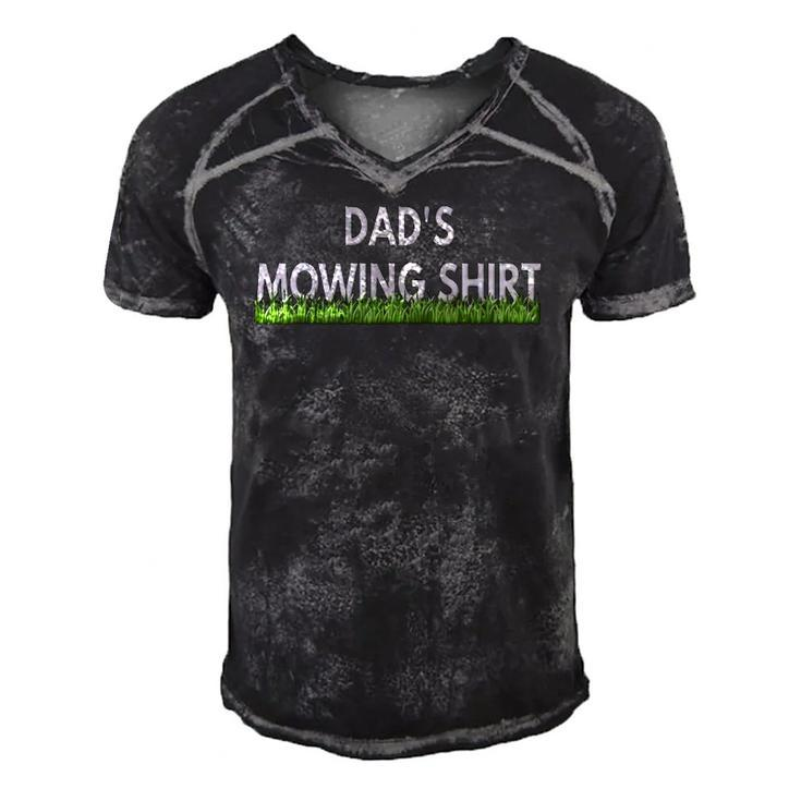 Dads Lawn Mowing Funny Lawn Mower Men's Short Sleeve V-neck 3D Print Retro Tshirt