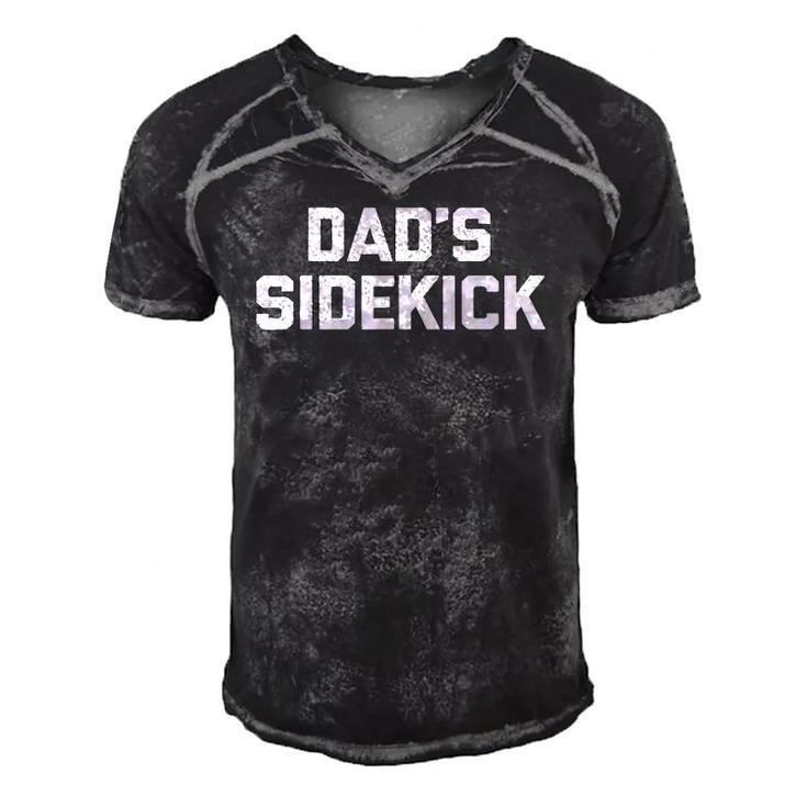 Dads Sidekick  Funny Cute Girls Boys Kids Daughter Son Men's Short Sleeve V-neck 3D Print Retro Tshirt