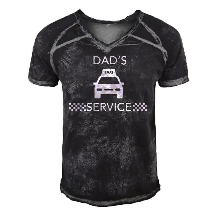 Dads Taxi Service Dad Cab Driver Men's Short Sleeve V-neck 3D Print Retro Tshirt