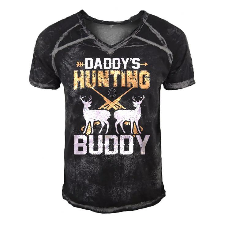 Deer Hunting Daddys Hunting Buddy Men's Short Sleeve V-neck 3D Print Retro Tshirt