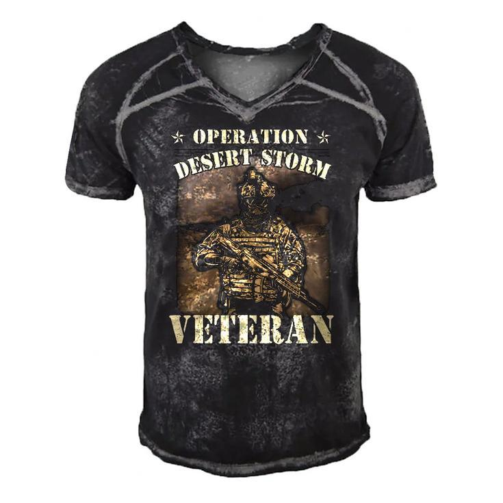 Desert Storm Veteran Pride - Us Army Veteran Flag Men's Short Sleeve V-neck 3D Print Retro Tshirt