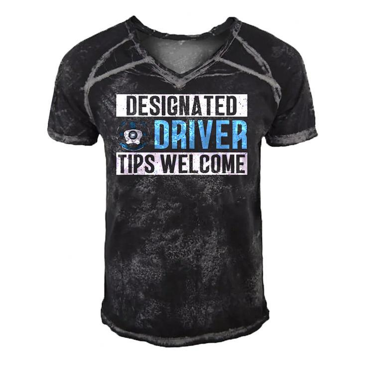 Designated Driver Tips Welcome Party Driver Men's Short Sleeve V-neck 3D Print Retro Tshirt