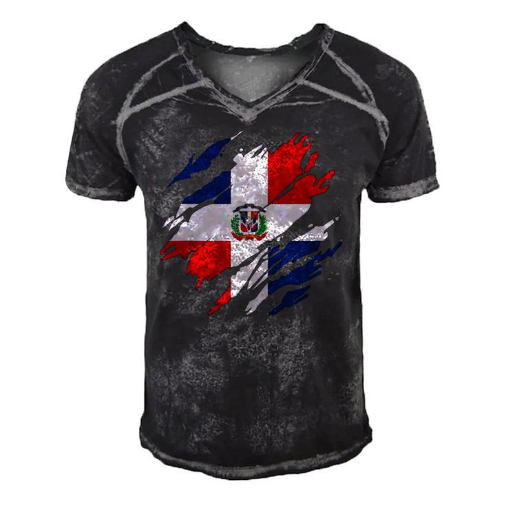 Dominican Flag Dominican Republic Gift Men's Short Sleeve V-neck 3D Print Retro Tshirt