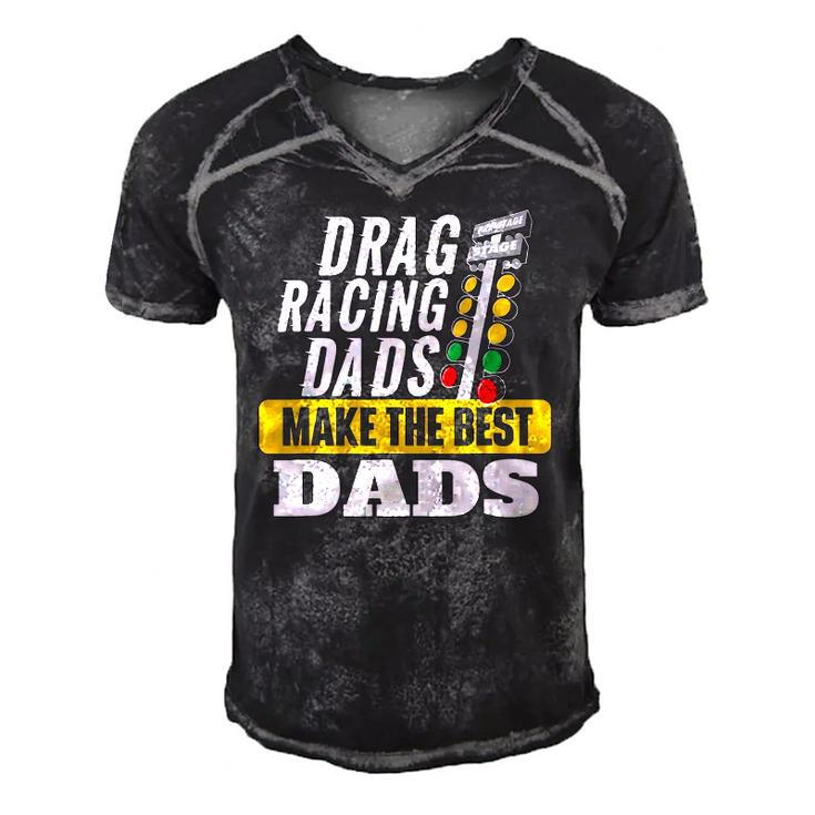 Drag Racing Dads Make The Best Dads - Drag Racer Race Car Men's Short Sleeve V-neck 3D Print Retro Tshirt