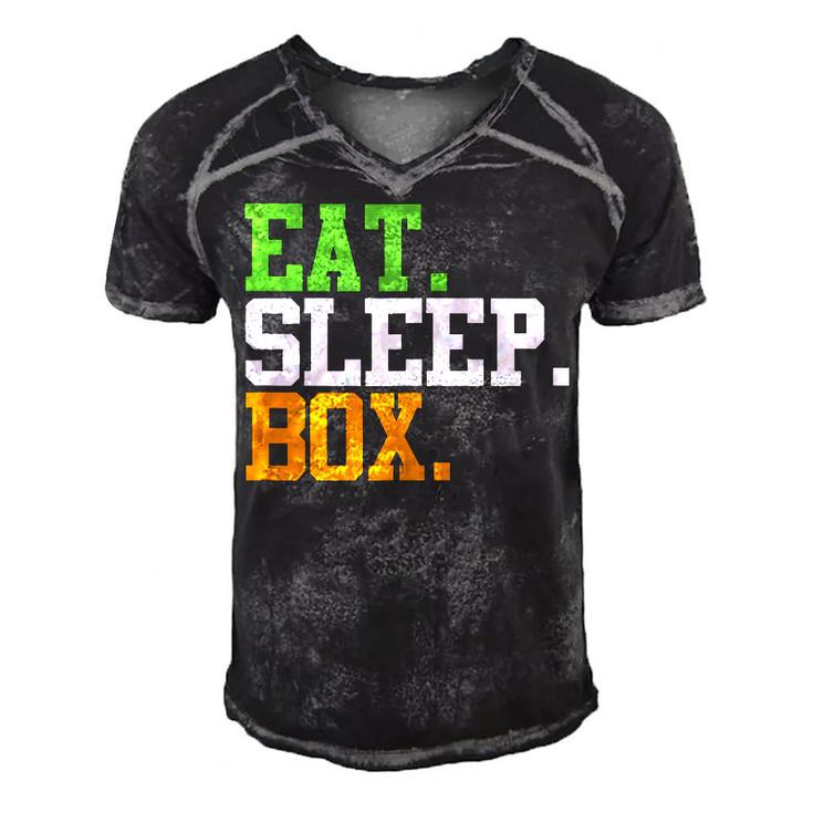 Eat Sleep Box | Irish Pride Boxing  Men's Short Sleeve V-neck 3D Print Retro Tshirt