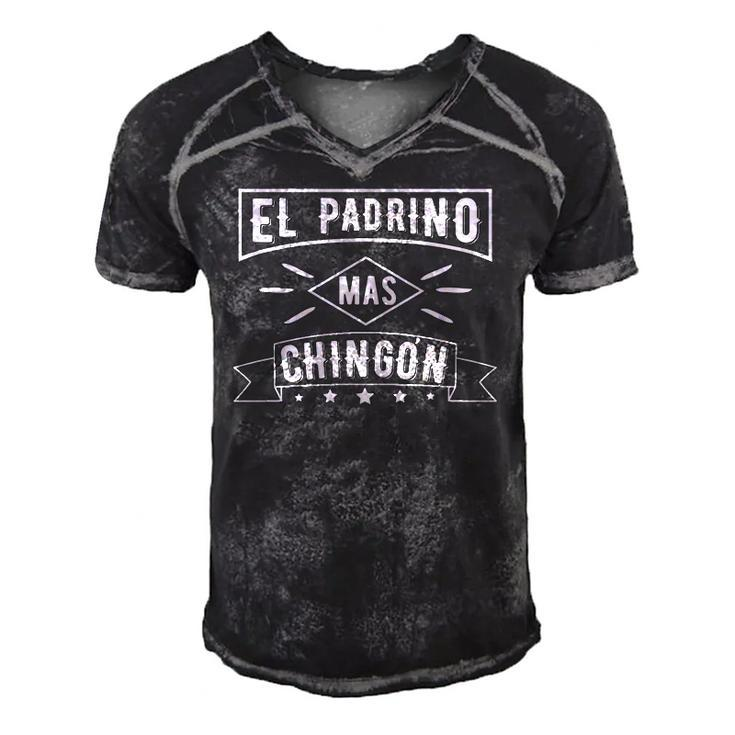 El Padrino Mas Chingon Godfather Fathers Day Men's Short Sleeve V-neck 3D Print Retro Tshirt
