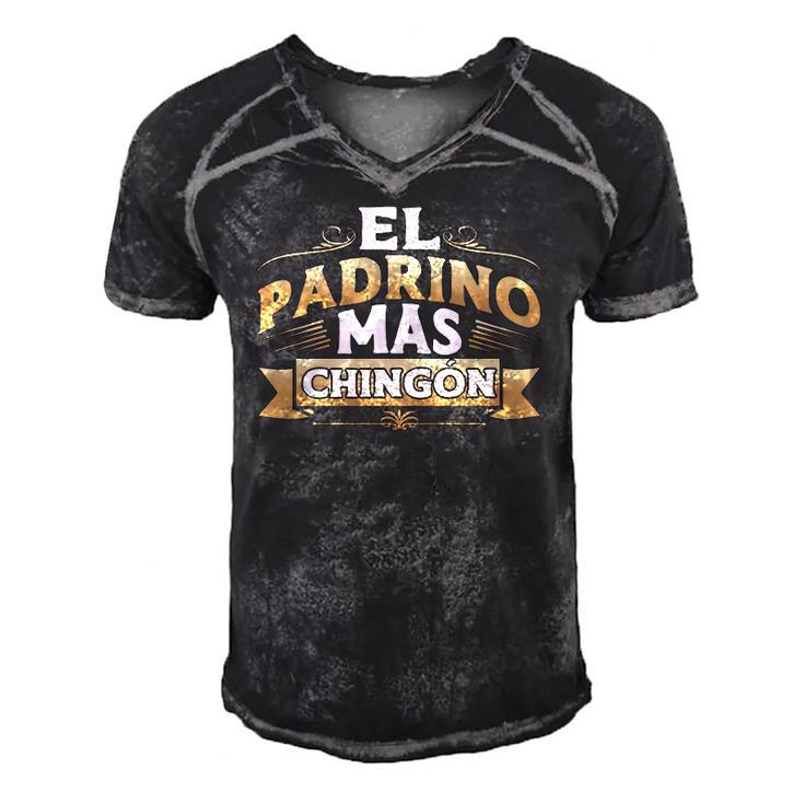 El Padrino Mas Chingon Mexican Godfather Funny Padre Quote  Men's Short Sleeve V-neck 3D Print Retro Tshirt