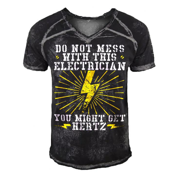 Electrician Electrical You Might Get Hertz 462 Electric Engineer Men's Short Sleeve V-neck 3D Print Retro Tshirt