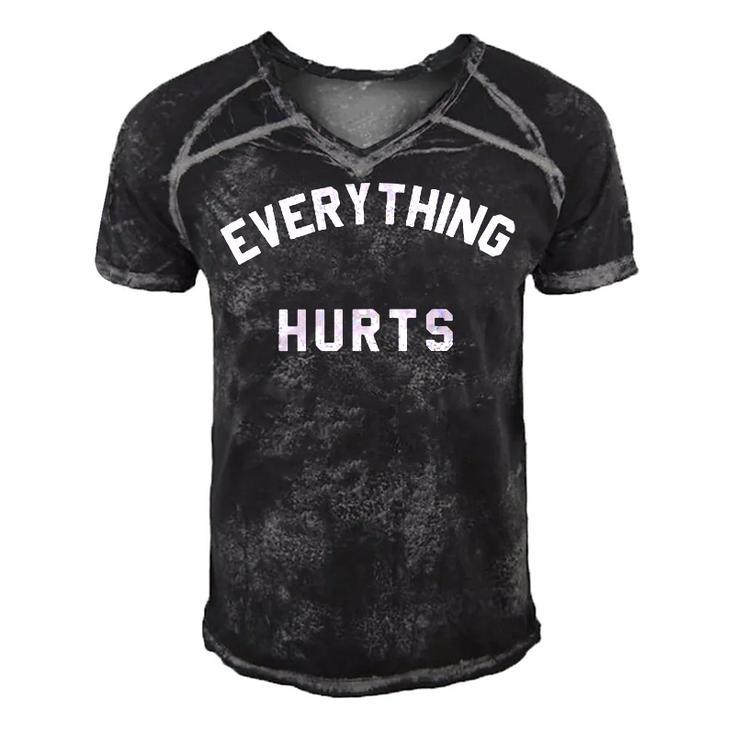 Everything Hurts Workout Gym Men's Short Sleeve V-neck 3D Print Retro Tshirt