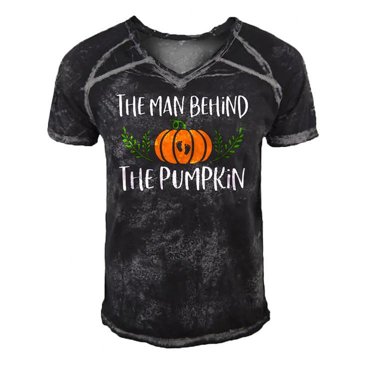 Fall Pregnancy Announcement Couple Men Dad Halloween Men's Short Sleeve V-neck 3D Print Retro Tshirt