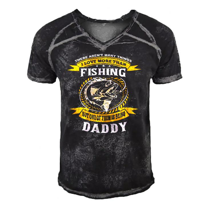Family 365 Fathers Day Fishing Daddy Funny Dad Men Fisherman Men's Short Sleeve V-neck 3D Print Retro Tshirt