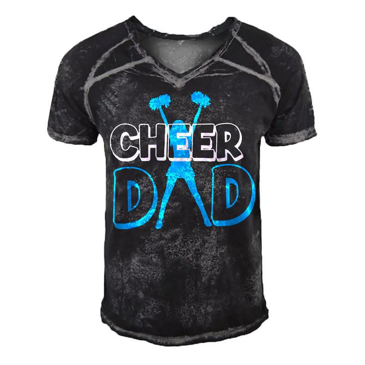 Father Cheerleading Gift From Cheerleader Daughter Cheer Dad  V3 Men's Short Sleeve V-neck 3D Print Retro Tshirt