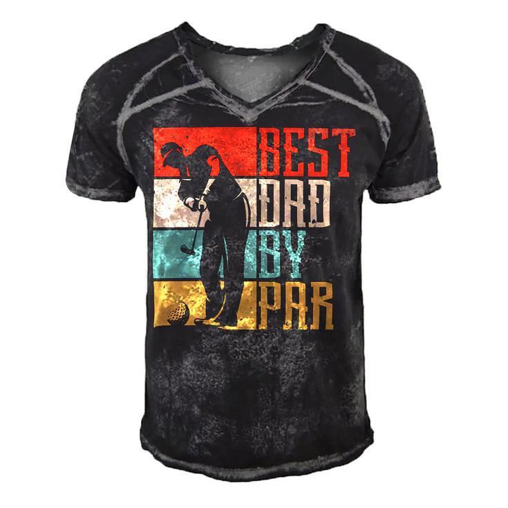 Father Grandpa Best Dad By Par452 Family Dad Men's Short Sleeve V-neck 3D Print Retro Tshirt