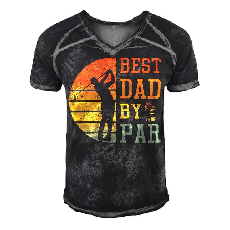 Father Grandpa Best Dad By Paridea For Cool Golfer454 Family Dad Men's Short Sleeve V-neck 3D Print Retro Tshirt
