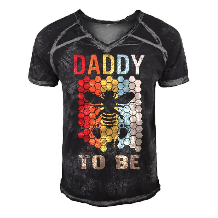 Father Grandpa Daddy To Be Pregnancy Announcement Tee Fathers Day 2 Family Dad Men's Short Sleeve V-neck 3D Print Retro Tshirt