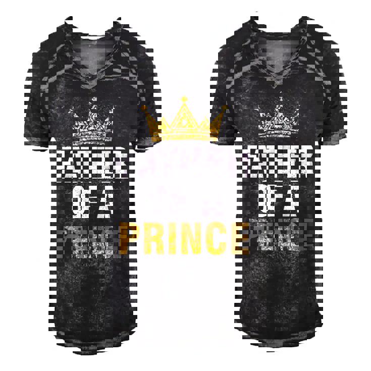 Father Of Prince King Papa Dad Daddy Stepdad Father Men's Short Sleeve V-neck 3D Print Retro Tshirt