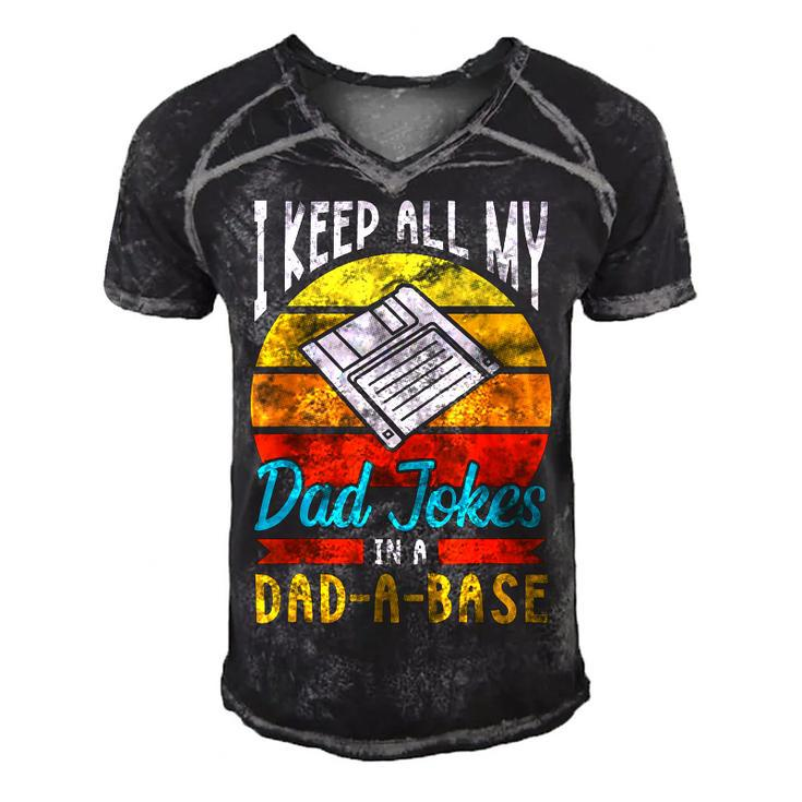 Fathers Day  For Dad Jokes Funny Dad  For Men  Men's Short Sleeve V-neck 3D Print Retro Tshirt