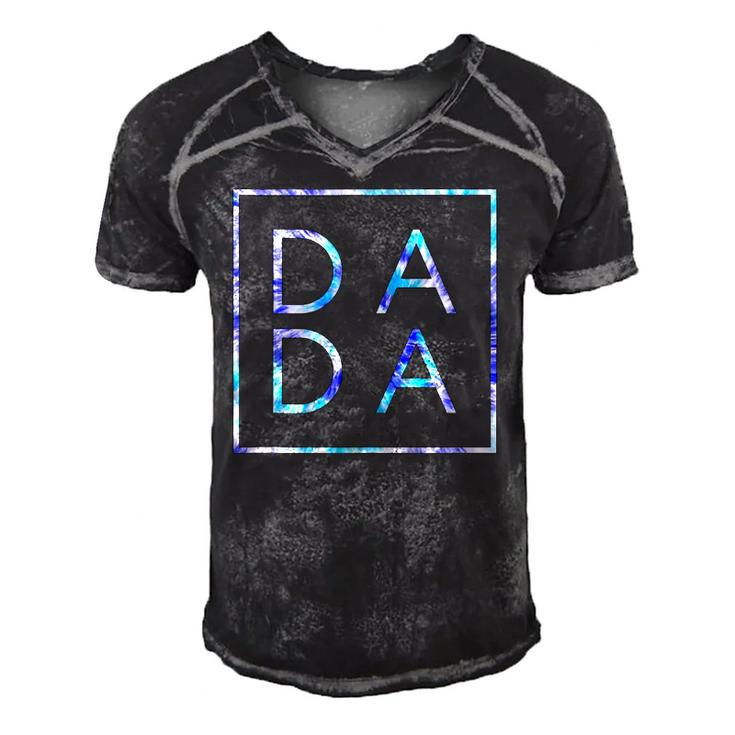 Fathers Day For New Dad Dada Him - Coloful Tie Dye Dada  Men's Short Sleeve V-neck 3D Print Retro Tshirt