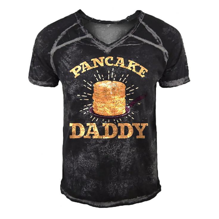 Fathers Day Pancake Daddy Pancake Chef Dad Foodie Pancake Men's Short Sleeve V-neck 3D Print Retro Tshirt