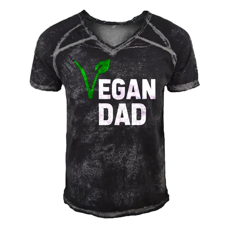 Fathers Day Veganism - Vegan Dad Men's Short Sleeve V-neck 3D Print Retro Tshirt