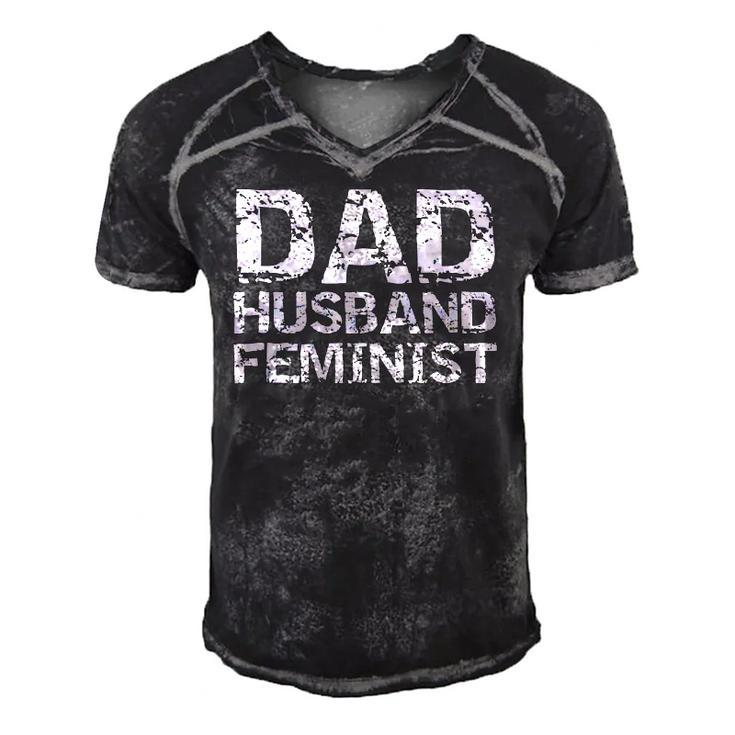 Feminist Dad Quote Fathers Day Gift Dad Husband Feminist  Men's Short Sleeve V-neck 3D Print Retro Tshirt