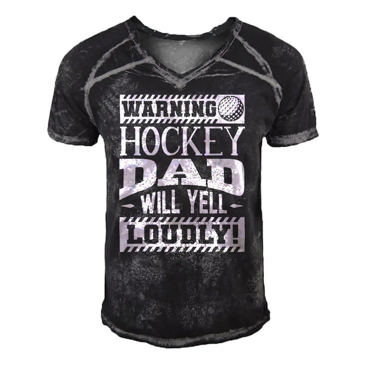 Field Hockey Dad  Men Field Hockey Lover Men's Short Sleeve V-neck 3D Print Retro Tshirt