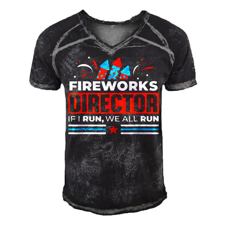 Fireworks Director  4Th Of July Celebration Gift  Men's Short Sleeve V-neck 3D Print Retro Tshirt