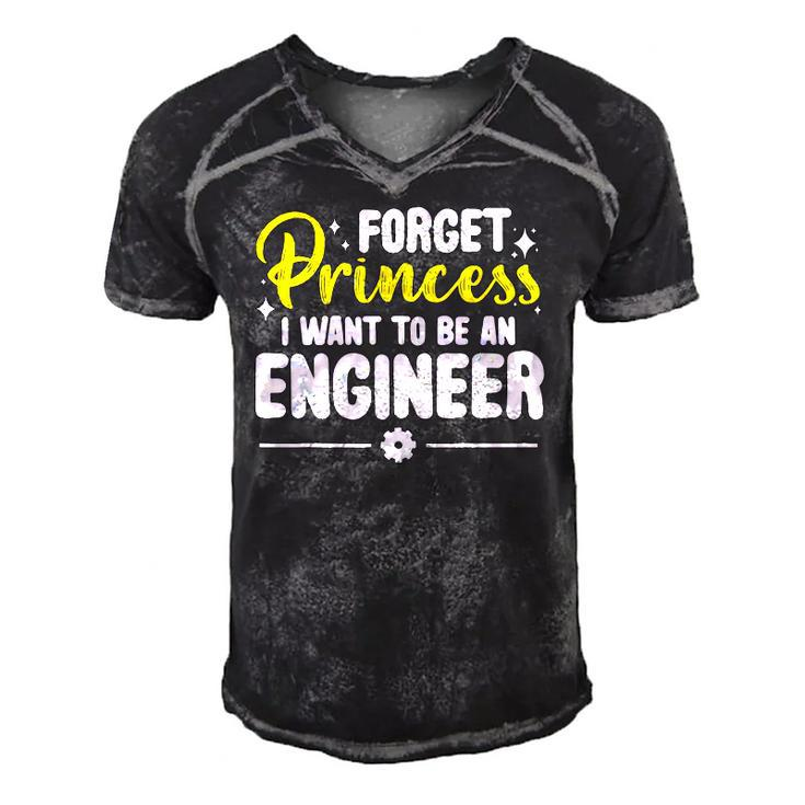 Forget Princess I Want To Be An Engineer Funny Engineering Men's Short Sleeve V-neck 3D Print Retro Tshirt