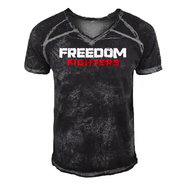 Freedom Fighter Resistance Movement 4Th Of July Independence  Men's Short Sleeve V-neck 3D Print Retro Tshirt
