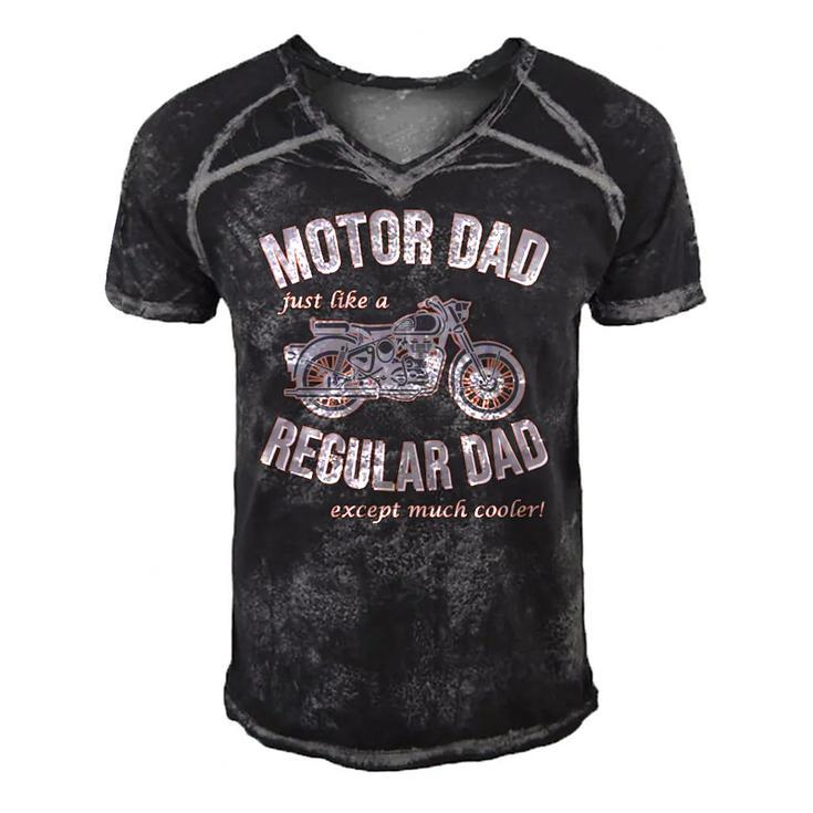 Fun Biker Father Gift - Great Retro Motor Bike Motorbike Men's Short Sleeve V-neck 3D Print Retro Tshirt