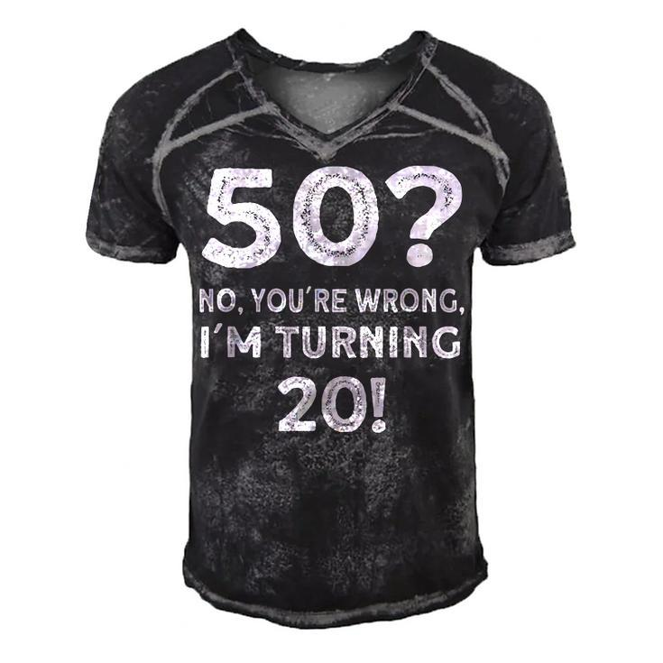 Funny 50Th Birthday 50 Years Old  V2 Men's Short Sleeve V-neck 3D Print Retro Tshirt