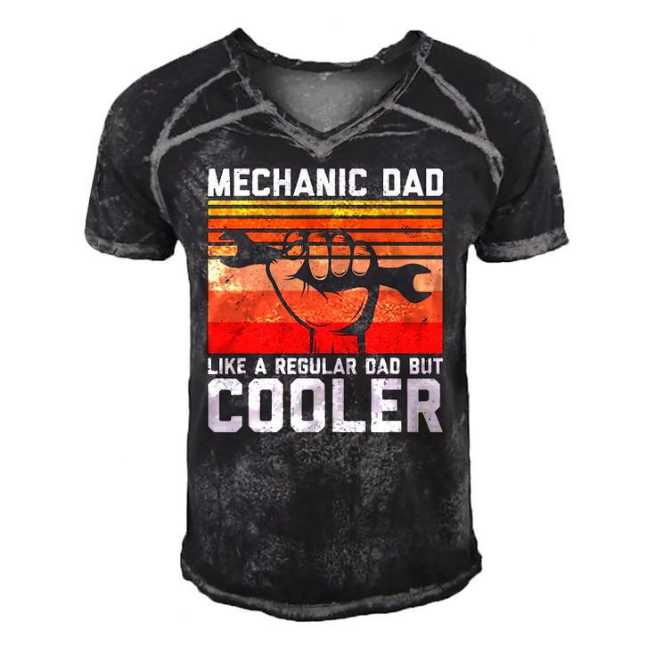 Funny Car Graphic Car Mechanics Car Fathers Car Repair Dads Men's Short Sleeve V-neck 3D Print Retro Tshirt